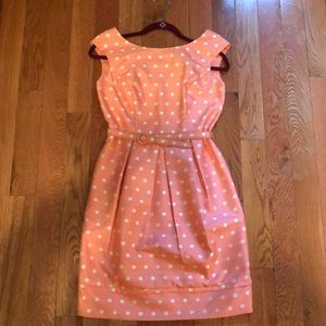 Pink and White Polka Dot Dress